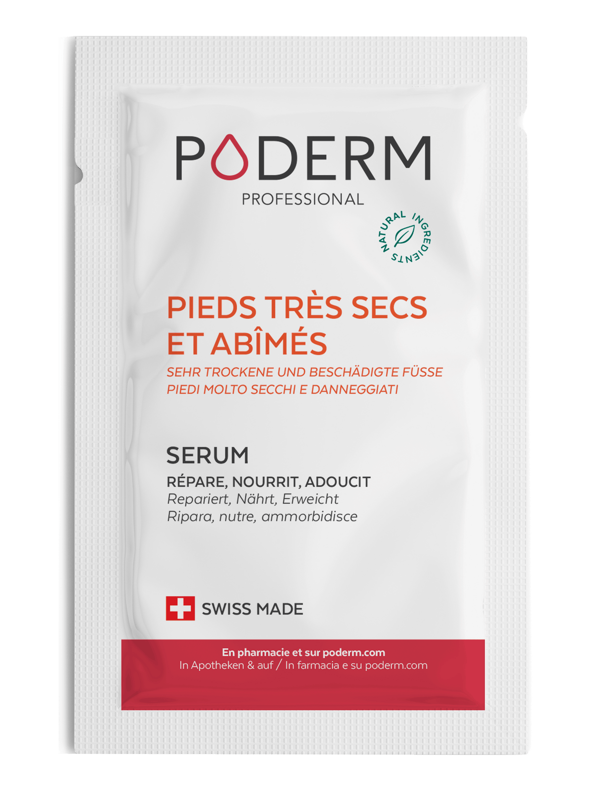 Échantillon sérum Poderm pour pieds très secs et abîmés