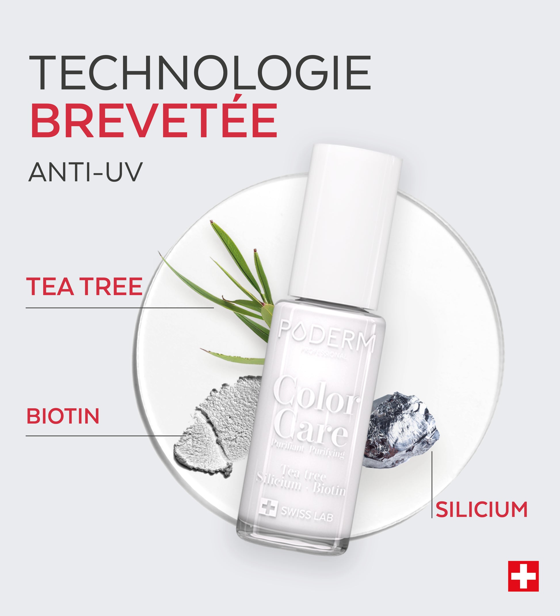 Vernis Color Care Tea Tree - Blanc French