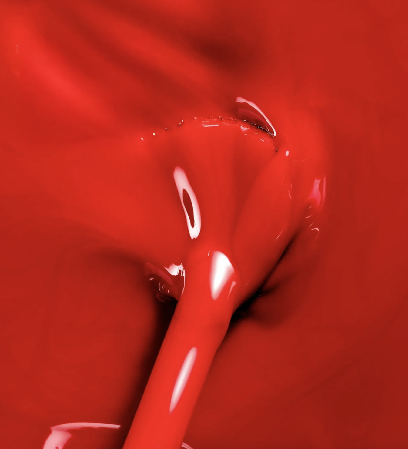 Texture du vernis Color Care rouge cerise Poderm