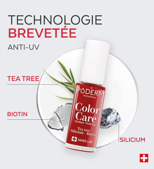 Vernis Color Care Tea Tree - Rouge Cerise