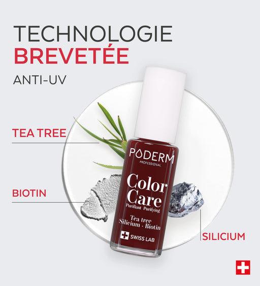 Vernis Color Care Tea Tree - Rouge Noir