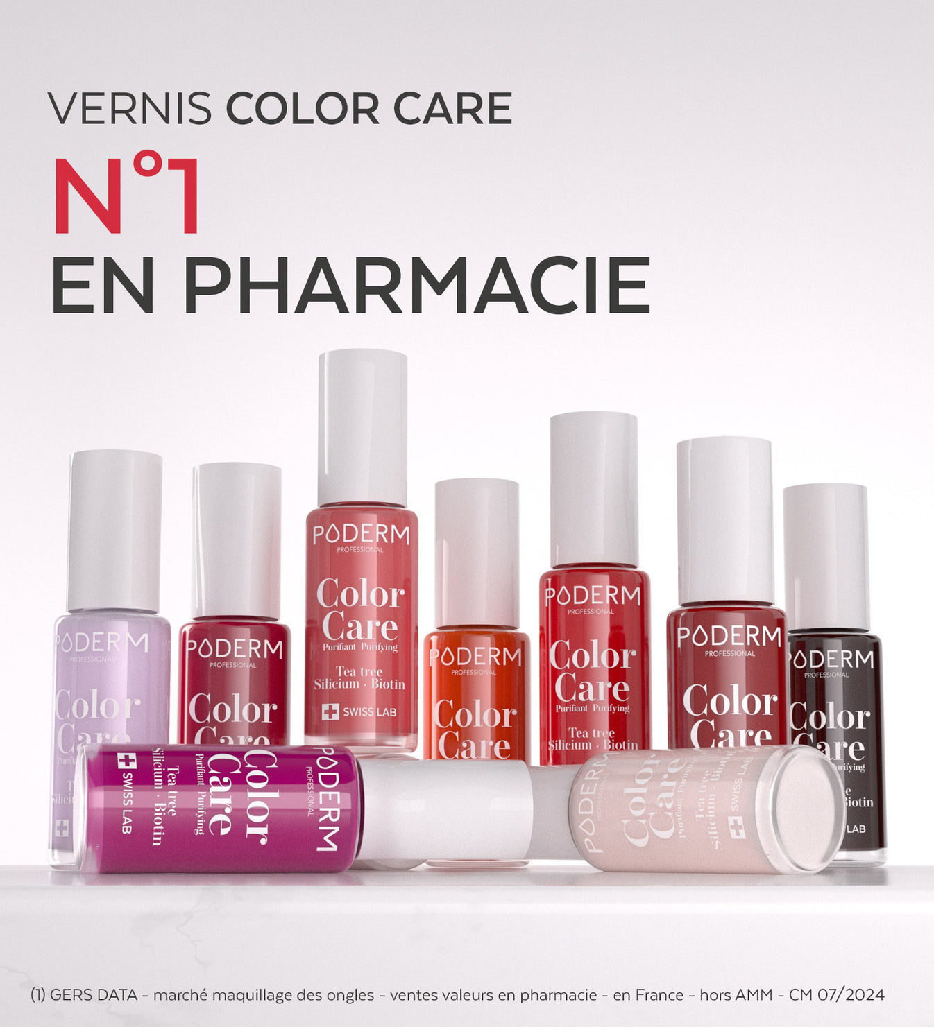 Gamme Color Care Poderm pour soigner les ongles