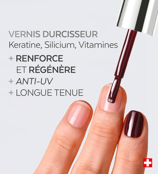 Vernis Color Strong Durcisseur - Rouge noir
