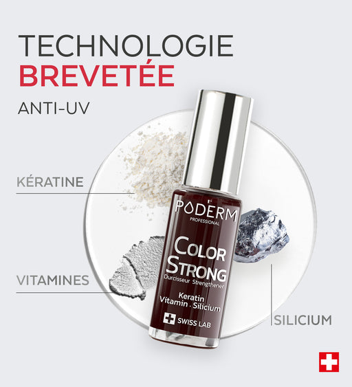 Vernis Color Strong Durcisseur - Rouge noir