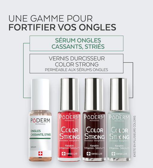 Vernis Color Strong Durcisseur - Rouge noir