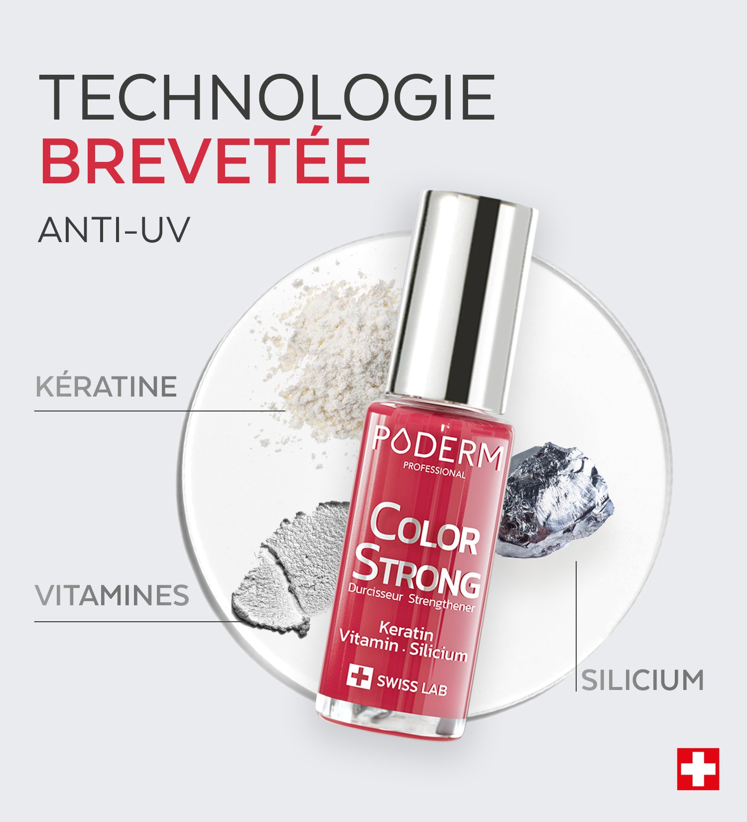 Vernis Color Strong Durcisseur - Rouge Rose