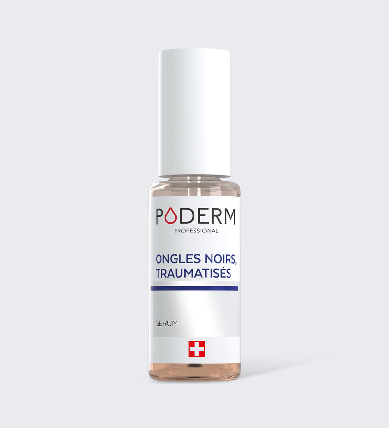 Sérum ongle noir traumatisé Poderm flacon pinceau applicateur