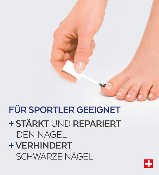 Schwarze, traumatisierte Nägel Serum