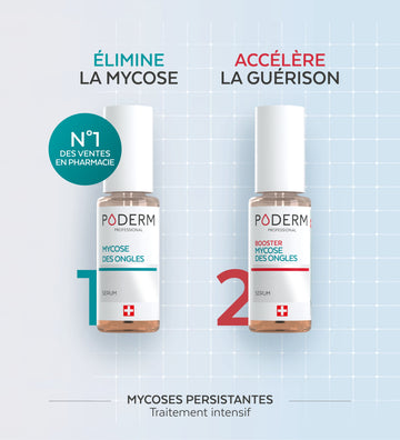 Contenu du duo purifiant booster mycose Poderm sérum classique et booster