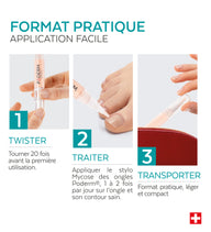 Mode d'emploi du stylo mycose des ongles Poderm application facile