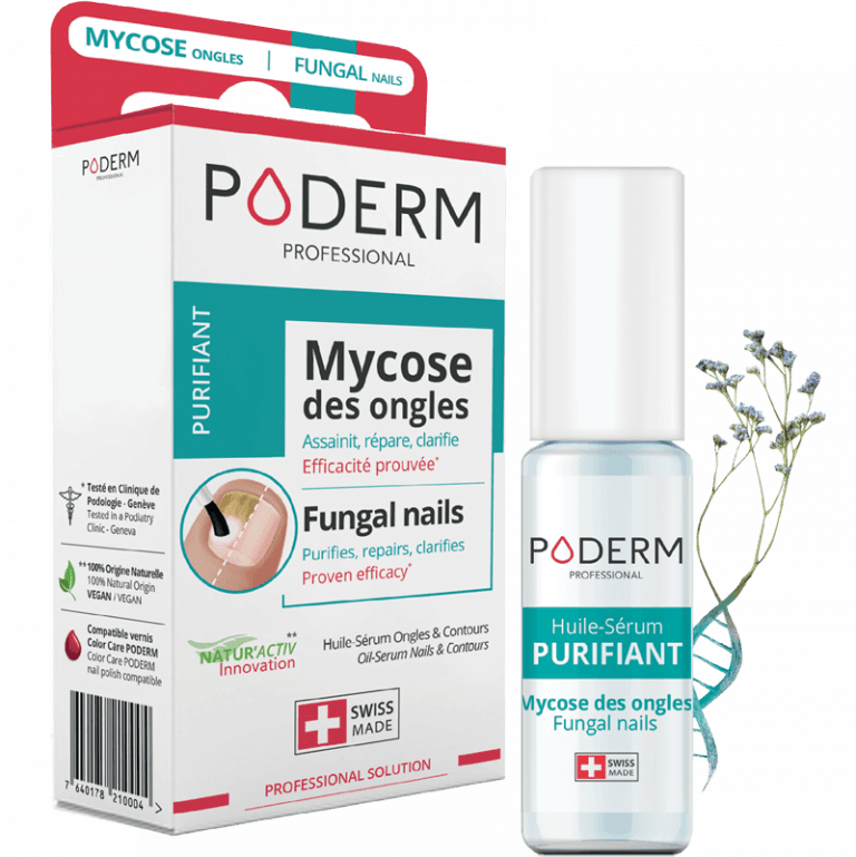 Traitement mycose de l’ongle Poderm, produit purifiant